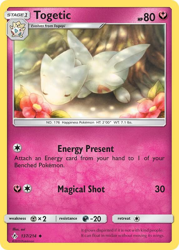 Togetic Pokemon card from SM - Unbroken Bonds