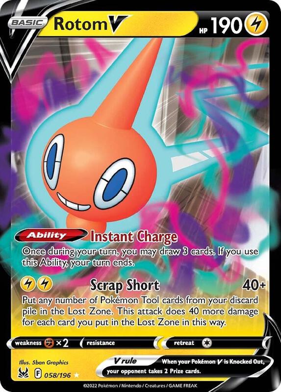 Rotom V Pokemon card from SWSH11: Lost Origin