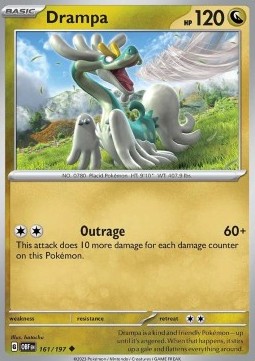 Drampa Pokemon card from Obsidian Flames