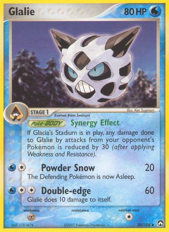 Glalie Pokemon card from Power Keepers