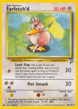 Farfetch'd (Holo) Pokemon card from Base Set 2