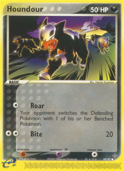 Houndour Pokemon card from EX Dragon
