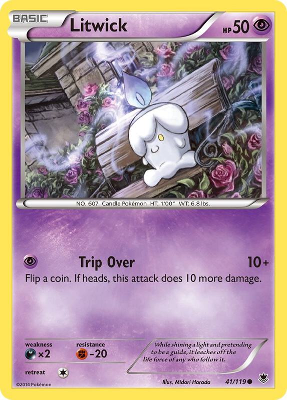 Litwick Pokemon card from XY - Phantom Forces