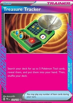 Treasure Tracker Pokemon card from Prismatic Evolutions