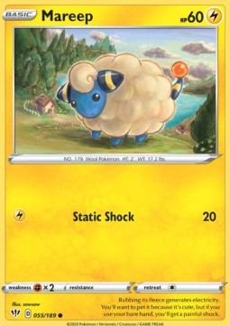 Mareep Pokemon card from Darkness Ablaze