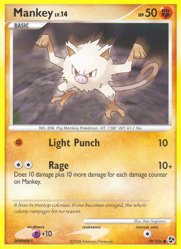 Mankey Pokemon card from Great Encounters