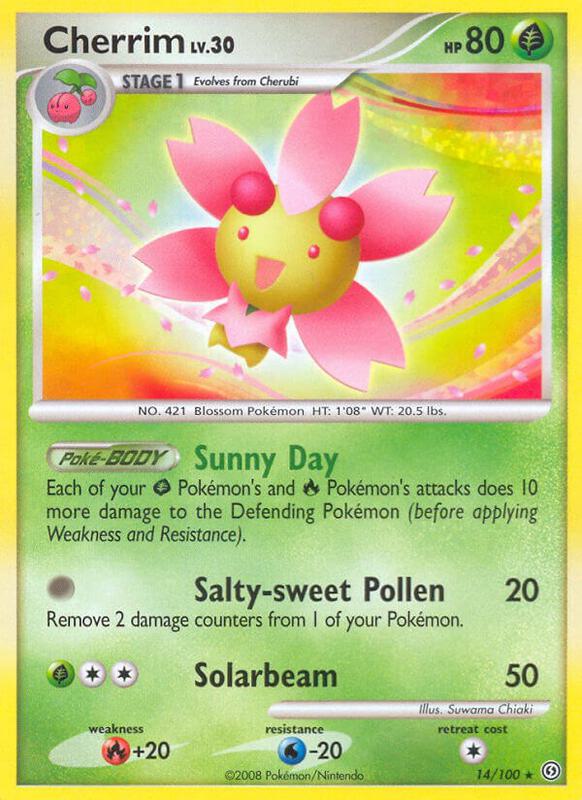 Cherrim Pokemon card from Stormfront