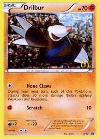 Drilbur Pokemon card from McDonald's Promos 2012