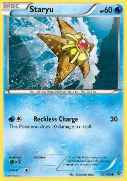 Staryu Pokemon card from XY
