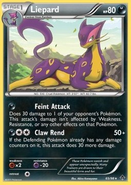 Liepard Pokemon card from Emerging Powers