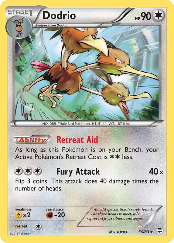 Dodrio Pokemon card from Generations