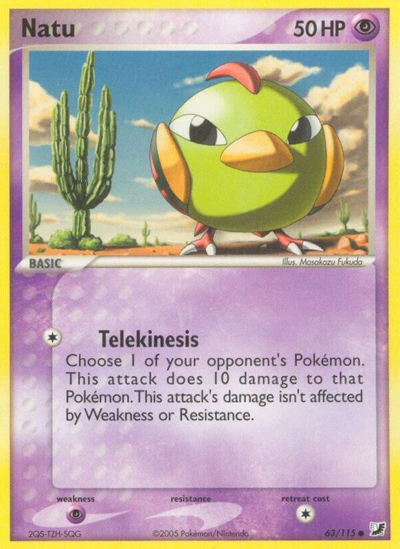 Natu Pokemon card from Unseen Forces