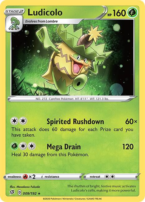 Ludicolo Pokemon card from SWSH02: Rebel Clash