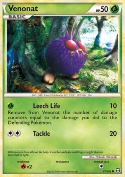 Venonat Pokemon card from Triumphant