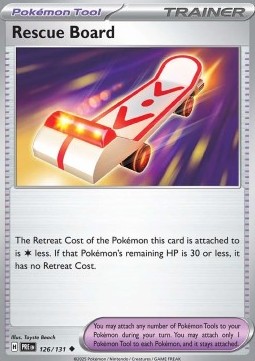 Rescue Board Pokemon card from Prismatic Evolutions