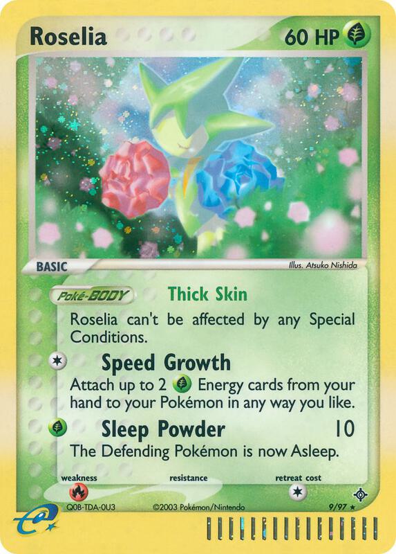 Roselia Pokemon card from Dragon