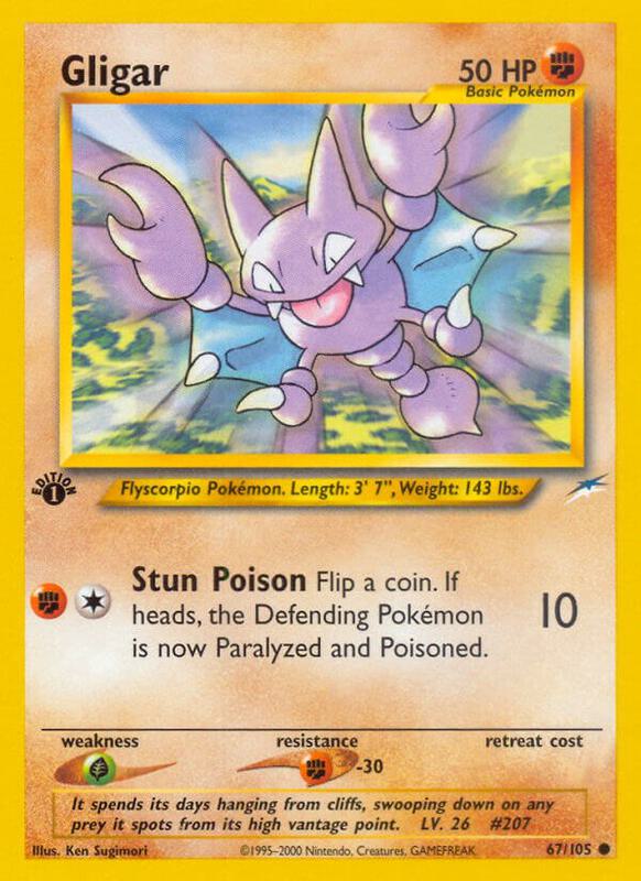 Gligar Pokemon card from Neo Destiny