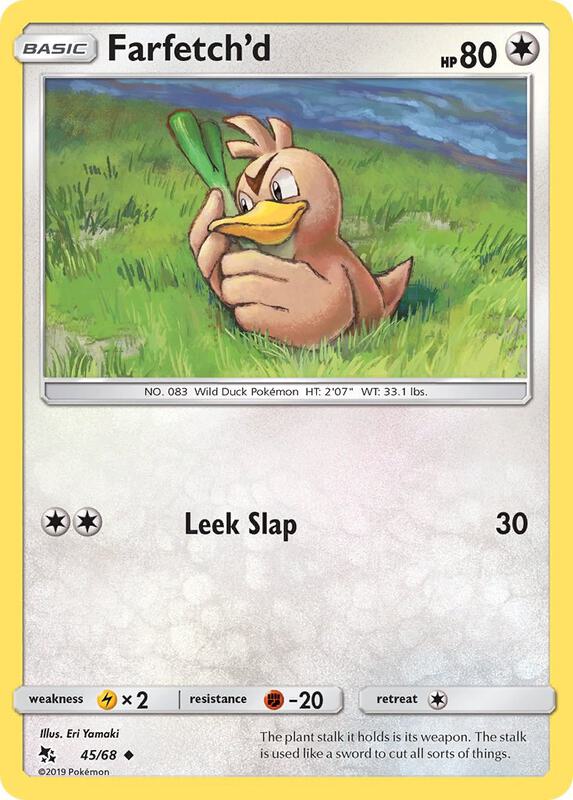 Farfetch'd Pokemon card from Hidden Fates