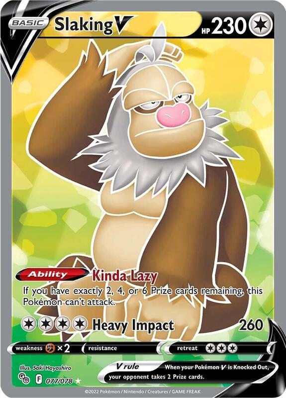 Slaking V (Full Art) Pokemon card from Pokemon GO