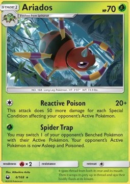 Ariados Pokemon card from Celestial Storm