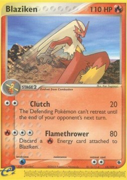 Blaziken Pokemon card from EX Ruby Sapphire
