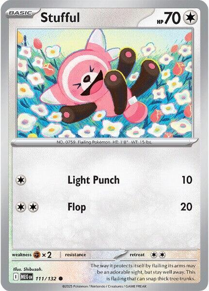 Stufful Pokemon card from ME01: Mega Evolution