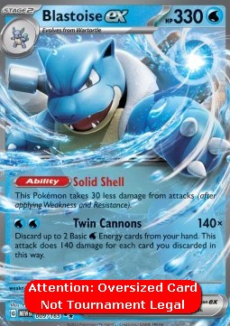 Blastoise ex Pokemon card from 151