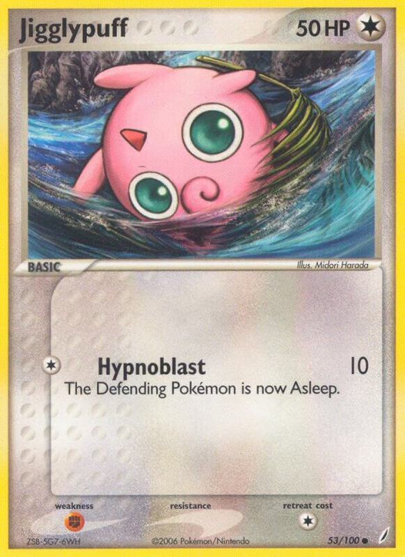 Jigglypuff Pokemon card from Crystal Guardians