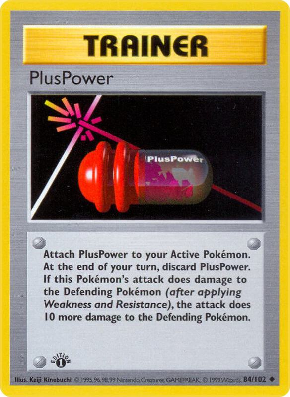 PlusPower Pokemon card from Base Set (Shadowless)