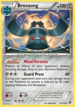 Bronzong Pokemon card from Fates Collide