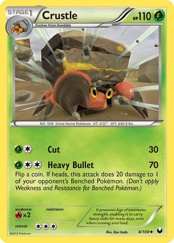 Crustle Pokemon card from Dark Explorers