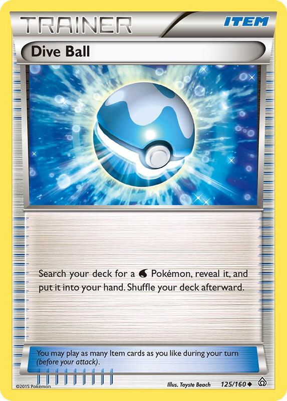 Dive Ball Pokemon card from XY - Primal Clash