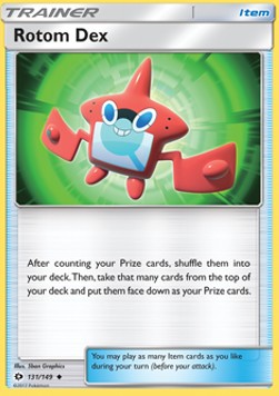 Rotom Dex Pokemon card from Sun Moon