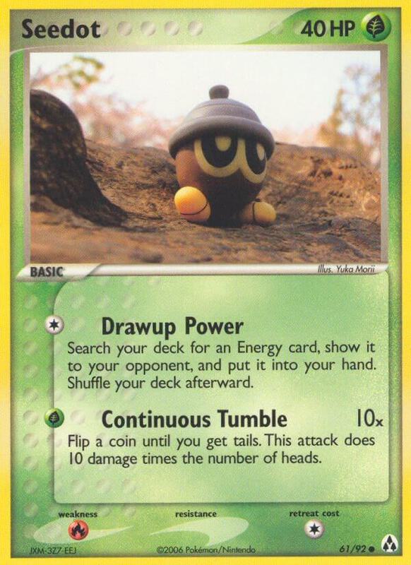 Seedot Pokemon card from Legend Maker