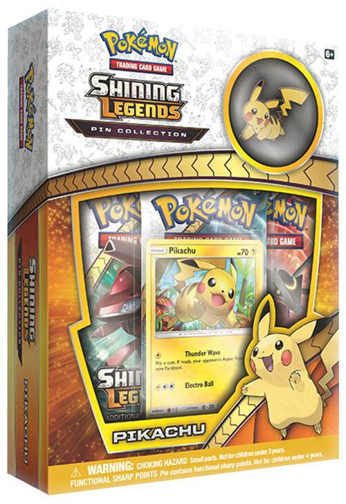 Shining Legends Pin Collection: Pikachu Pokemon card from Shining Legends