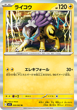 Raikou Pokemon card from Mega Symphonia
