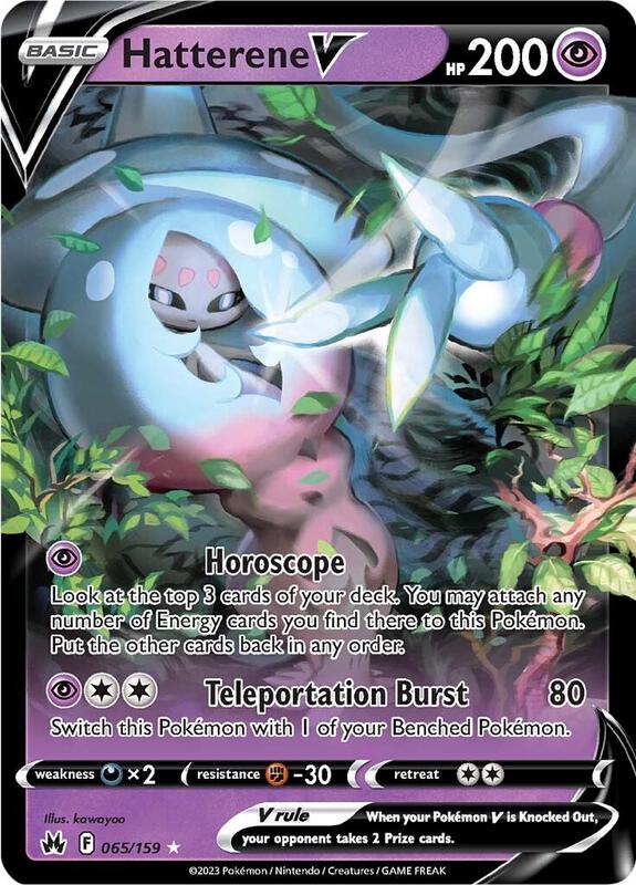 Hatterene V Pokemon card from Crown Zenith