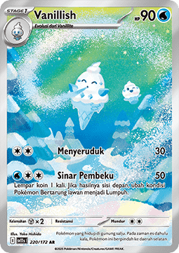 Vanillish Pokemon card from Black White IDTH