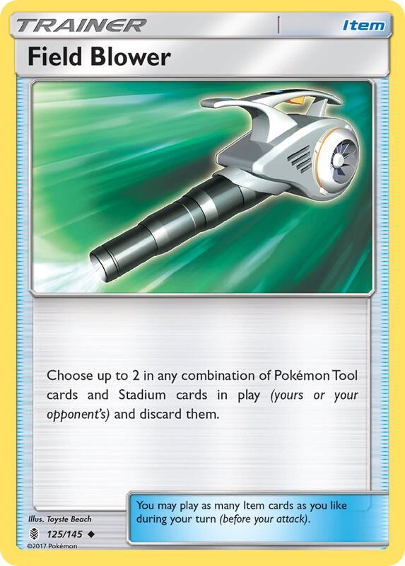 Field Blower Pokemon card from SM - Guardians Rising