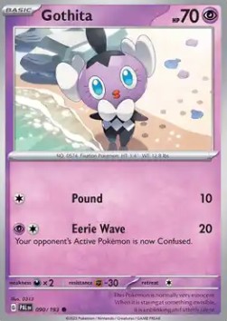 Gothita Pokemon card from Paldea Evolved