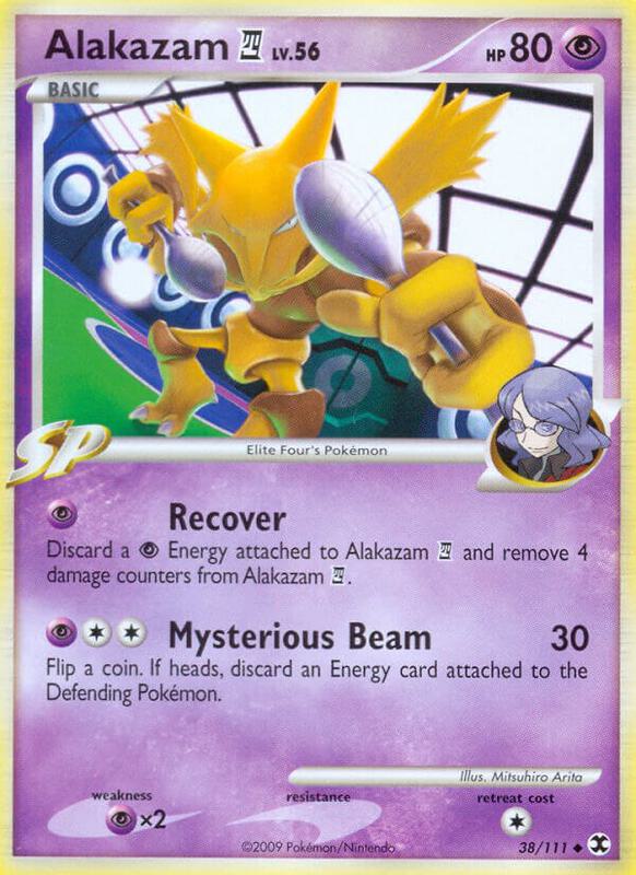 Alakazam E4 Pokemon card from Rising Rivals