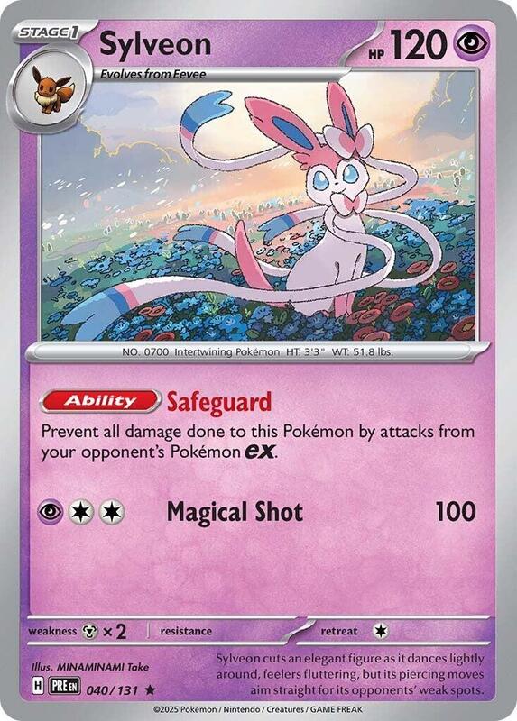 Sylveon Pokemon card from SV: Prismatic Evolutions