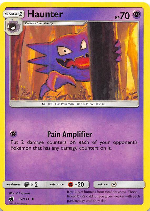 Haunter Pokemon card from SM - Crimson Invasion