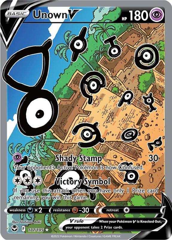 Unown V (Alternate Full Art) Pokemon card from SWSH12: Silver