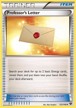 Professor's Letter Pokemon card from XY