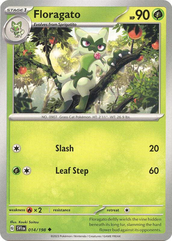 Floragato Pokemon card from SV01: Scarlet & Violet Base Set