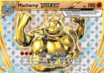 Machamp BREAK Pokemon card from Evolutions