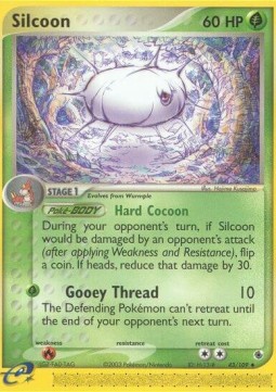 Silcoon Pokemon card from EX Ruby Sapphire