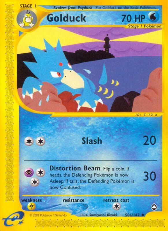 Golduck (50a) Pokemon card from Aquapolis