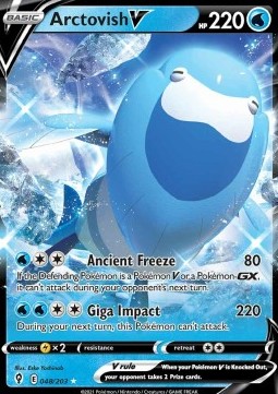 Arctovish V Pokemon card from Evolving Skies